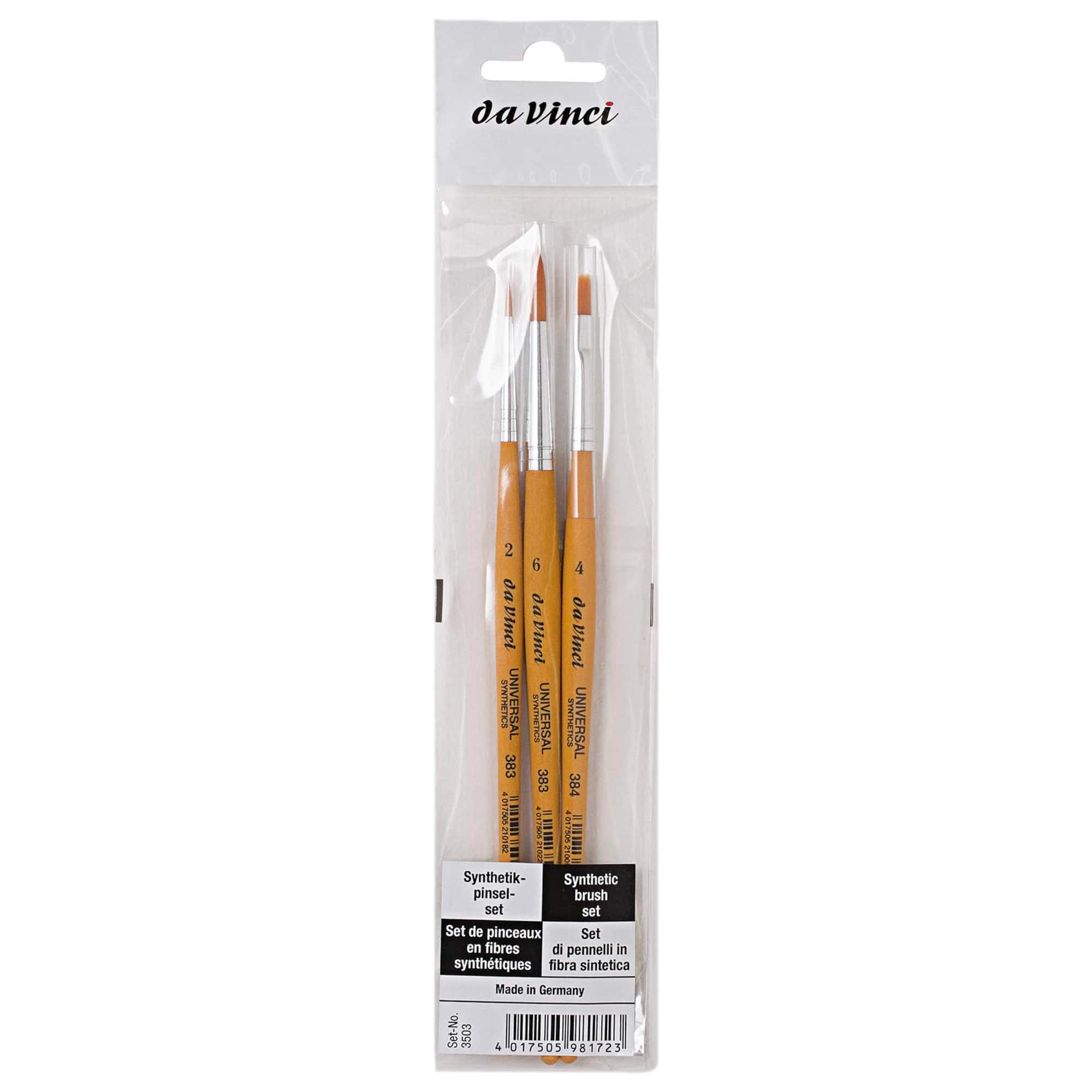 da Vinci UNIVERSAL Synthetics 3 Piece Brush Set